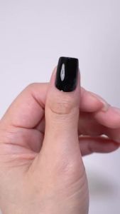 Bộ 22 Miếng Dán Móng Tay Dạng Gel Phủ Toàn Bộ Dính Nhanh Có Nhũ Không Cần Nướng Dễ Dàng Tạo Kiểu Móng Màu Sắc Trơn.