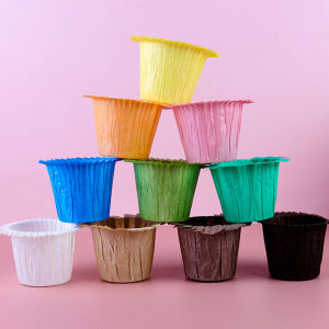 Party Hat Paper Cups Cake Cups 30pcs Set Edge Roll Oil Resistant High Temperature Resistant No Oven Required Dessert Table Baking