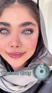 UYAAI | UYAAI 2pcs Colored Contact Lenses for Eyes Chelsea Gray Contact Lens Natural Brown Lenses Blue Eye Pupils Cosmetic Beauty Yearly
