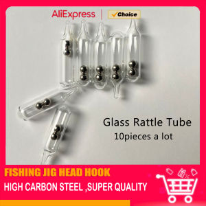 Mrlurion 10pieces 3mm 4mm 5mm fishing tackle Accessories tube rattle glass ball noise worm tube tool