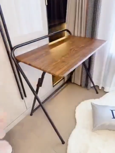 Foldable Computer Desk Simple Writing Desk Home Office Desk Bedroom Study Table Dormitory No Assembly Required Small Desk Space Saving Multifunctional Portable Table For Apartment And Dorm Room