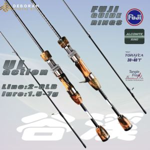 New Fishing rod | Spinning/casting fishing rod | FUJI guide ring | UL actiong/Fast action | Carbon rod | length:1.5M/1.6M| cedar handle