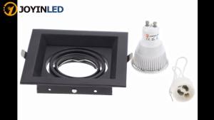 GU10/MR16 Recessed Lamp Holder Aluminum Spot Light Fixture Single/Double Head Ceiling Holder in White Black
