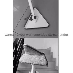 Alat Pel Pembersih Lantai Kaca Sudut Ruangan Serbaguna Microfiber 180 Derajat Triangel Mop WMO AC9994