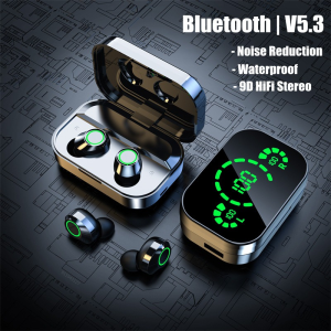 Headset Bluetooth Nirkabel & Super Bass HiFi untuk Smartphone
