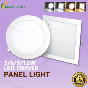 LED Pin Light Ceiling Light Recessed Downlight Round Square Panel Lamp Driver 3W 6W 9W 12W