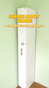 Lemari Sleding Samping Gantung Ukuran 180x40x22 Lemari Gantung Sapu Sudut