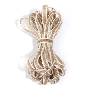 Tự Nhiên Đay Vải Bố Ruy Băng Dây Lanh Dây 1-10M/Cuộn Viền Trắng Để Gói Quà Đồ Trang Trí Tiệc Cưới Trang Trí
