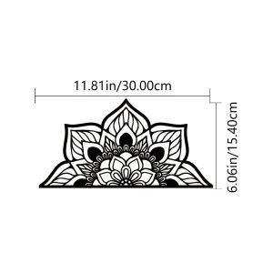 CIFbuy | Tranh Treo Tường Mandala Kim Loại Lớn Với Thiết Kế Hoa Sen Đồ Trang Trí Sắt Thanh Lịch Cho Nhà Phòng Ngủ Văn Phòng Quà Tặng Độc Đáo