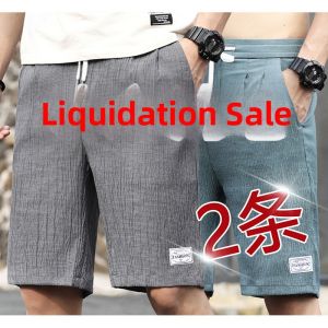 Lightweight Mens Linen Beach Shorts Casual Loose Summer Wear