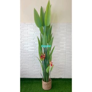 Pohon Artificial Tanaman Hias Heliconia Bird Of Paradise T210 Latex Cover Eceng Gondok Dekorasi Studio