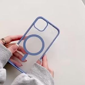 Transparent Phone Case For Magsafe Samsung Galaxy S25 Plus S24 Ultra S23 FE S22 Magnetic Acrylic Shockproof Funda Cover Luxury