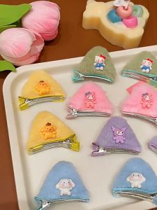 👑 Trẻ em siêu dễ thương Sanrio Hair Clip dễ thương bé stereo mèo tai sang trọng mỏ vịt clip phim hoạt hình tóc phụ kiện