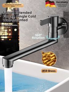 Extended Rotating Single Cold Water Faucet