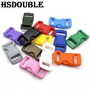 20 Pcs/Pack 10mm Colorful Plastic Curved Side Release Buckle Clip for Paracord Bracelet DIY Pet Collar Strap Backpack Webbing