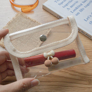 Portable Waterproof Transparent PVC Small Bag for Storage of Tissues Change Coins Earphones And Miscellaneous Items Handbag