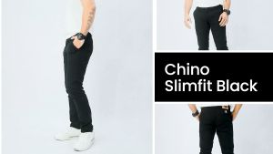 Gizmo Celana Chino Panjang Slimfit Black