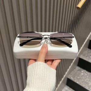 Ultra Light Trimmed Frameless Sun Glasses Womens Small Face UV Protection Summer Outing Fancy Sunglasses Plain Stylish