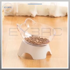 Elevated Plastic Pet Feeder Cat Bowl for Dogs & Cats Comfortable Height Reduces Neck Strain Durable High-Quality Plastic