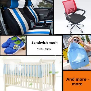 Vải Lưới Ba Lớp Thoáng Khí Đàn Hồi Cho Vải Bọc Ghế Sofa Và Giày Vải Lưới Mắt Lưới Vải Bọc Giường Vải Thủ Công DIY