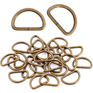 50Pcs D-ring buckle stainless steel semi-circular D-ring adjustable hardware bag belt process DIY accessories