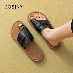 Josiny | Soft Flat Sandals Female Summer Toe-post Brown