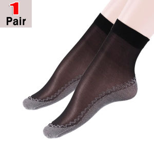 Summer Lace Ultrathin Socks Women Lace Breathable Silk Socks Female Mesh Elastic Non-Slip Bottom Splice Ankle Short Sox