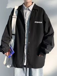 Jacket Outwear Mens Spring & Fall 2023 New Arrival Trendy Pu Shuaigao Street Trendy Loose Casual Baseball Uniform Coat Top