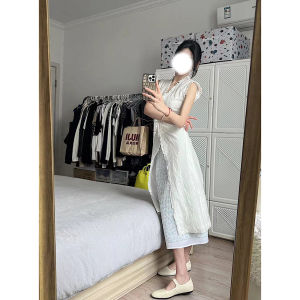 Pure Desire Lace Trim Belted Dress Womens Summer 2025 New Korean Design Sensual Vest Long Dress Fashion Set Student Uniform