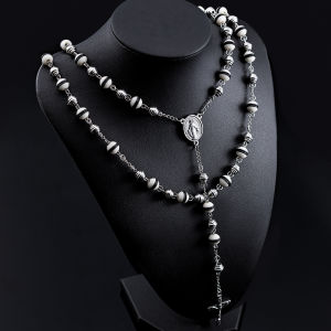 Stainless Steel Jesus Christ Crucifix Cross Pendant Necklace Chain 18k Gold Virgin Mary Jewelry Accessories