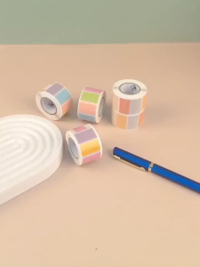 Waterproof Self-Adhesive Colorful Stickers Roll 500Pcs/Roll for Organizing School & Office Supplies
