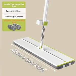 Homettler | All-in-One Flat Mop Extra Thick and Large Cleaning Surface No-Hand-Washing