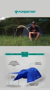 Tenda Camping Forester Enigma 6 person Forester Tenda TDF 001  Double Layer Tenda Fiber Dengan Daya Tahan Tinggi Tenda Camping Untuk Keluarga - Lazada