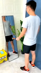 EFHL0529 Cermin Kaca Dinding Oval Anti Pecah Cermin Tempelan Wall Sticker Dekorasi Cermin Dinding Tempel Acrylic