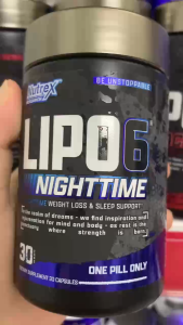 Nutrex LIPO-6 Nighttime 30 Viên – Hỗ Trợ Giấc Ngủ Hỗ Trợ Chuyển Hóa Ban Đêm