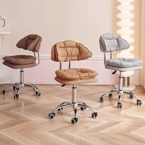 เก้าอี้เสริมสวย เก้าอี้ร้านทำเล็บ เก้าอี้ร้านทำผมปรับพนักพิงได้ เก้าอี้แต่งตัวในห้องนอน