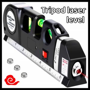 4 In 1 Multifunctional Laser Level Aligner Horizon Vertical Line Measure Tape Ruler Standard Metric Tape Rulers