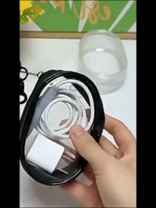 PVC Data Cable Storage Bag Earphone Cosmetic Bag Plug Charger Baby Walking Bag Multi-function Waterproof Storage Box