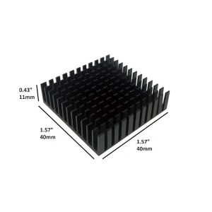 40mm Aluminum Heatsink 40x40x11mm with Thermal Adhesive Tape for 3D Printer Stepper Motor Peltier Cooling Radiator Cooler