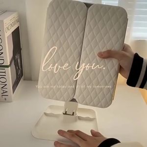 Portable Vanity Mirror with LED Lights: A 3 Color Lighting Touch Control Rechargeable Makeup Mirror