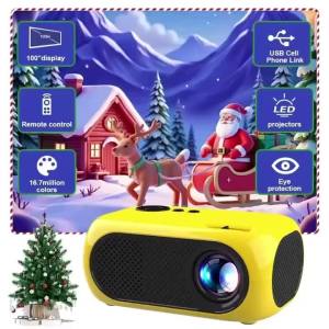 5G WiFi Bluetooth Native 1080P Screen Full HD 18000LM Movie Projector 100" Display Home Theater Compatible with Phone/TV Stick