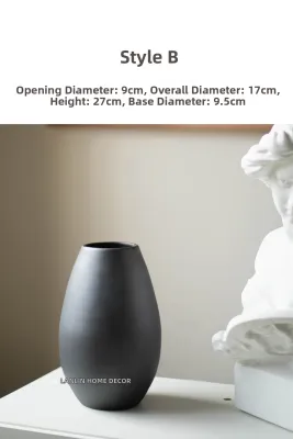 LANLIN | Black Vintage Refined Flower Vase for Home Decoration