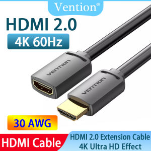 Vention สายต่อ HDMI ชายกับหญิงสาย HDMI 4พัน3D 1.4โวลต์ HDMI 1เมตร/2เมตร/3เมตร/5เมตรขยายสายเคเบิ้ลสำหรับ HD TV จอแอลซีดีแล็ปท็อป PS3โปรเจคเตอร์