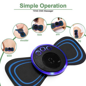 Electric 19 Gear EMS Neck Body Massager Muscle Stimulator Microcurrent Cervical Massage Patch Back Sticker Portable Relief Pain