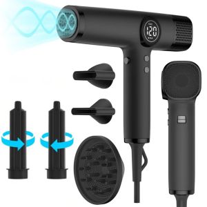 Bộ Máy Sấy Tóc Chuyên Nghiệp Với Đầu Phun Từ Tính Tiếng Ồn Thấp Ion Âm Động Cơ Không Chổi Than Tốc Độ Cao 110000 Vòng/phút Dành Cho Salon