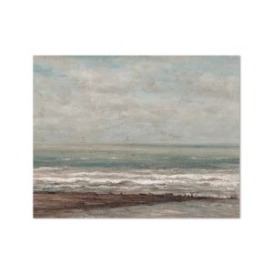 Retro Seascape Coastal Landscape Beach Farmhouse Nautical Wall Art Poster Canvas Painting for Room Office School Decoration