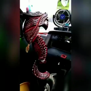 Tuas Perseneling Handle Mobil Truk Bis Motif Naga 20cm 30cm 35cm shif Knob Tongkat Persneling Kayu Marelang Merah Gold Coklat