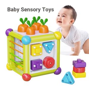 3M+ Sensory Cube Baby Toddler Shape Sorter Fine Motor Skills Stacking Toy Children Gifts Toys