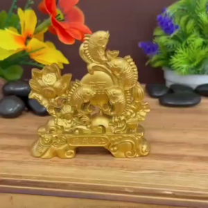 ปลาหลีฮื้อมงคลนำโชค วัสดุโลหะผสม สัญลักษณ์แห่งความอุดมสมบูรณ์ ร่ำรวย เสริมฮวงจุ้ย ความเจริญรุ่งเรือง