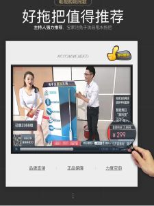 BAOJIAJIE Mop For Home Wet and Dry Dual-Use Hand-Free Flat Plate Mop Spin Lazy Mop Mop Net